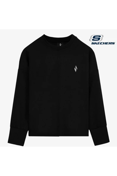W Soft Touch Eco Crew Neck Sweatshirt S232181 Kadın Sweatshirt Siyah