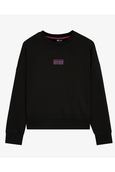 W Essential Crew Neck Sweatshirt Kadın Siyah Sweatshirt S232241-001