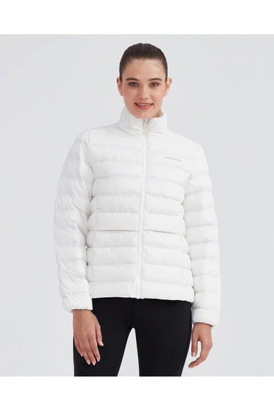 W Outerwear Pop Up Detailed Padded Jacket Kadın White Traditional Mont S231240-100