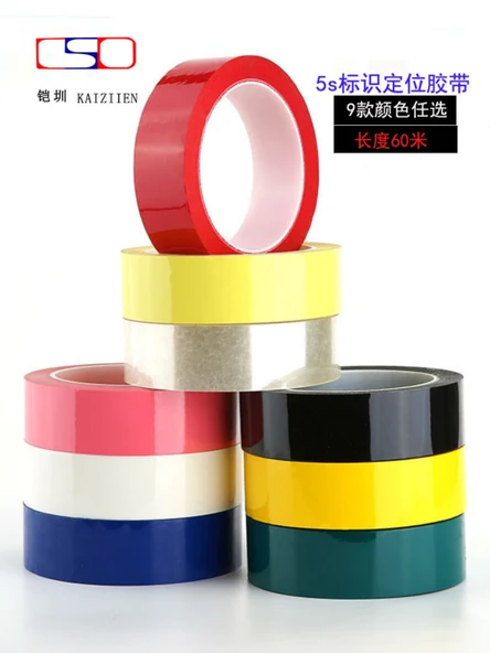 5S Masa Pozisyonlama Bandı - 60mm x 50m - Renkli