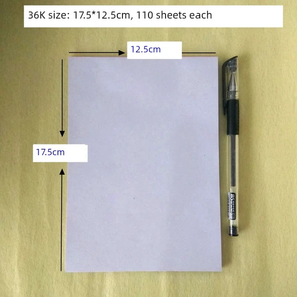 Düz Kağıt Not Defteri - 20 Adet 36K (2200 Sayfa)