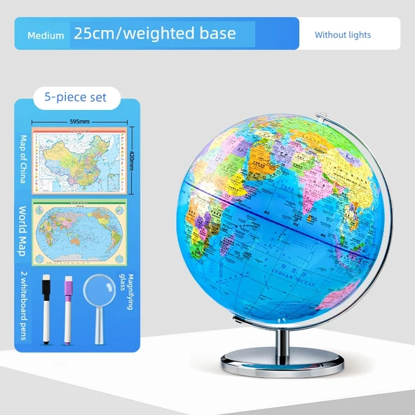 AR Dünya Küresi 25cm Öğrenci AR (Kurulum Gerektirmeyen Sabit Taban)