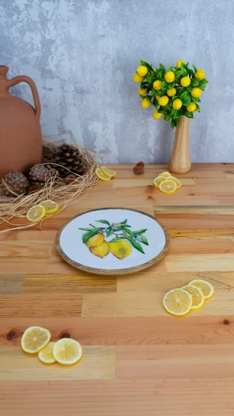 Kangura - Yuvarlak Tepsi Limon Küçük