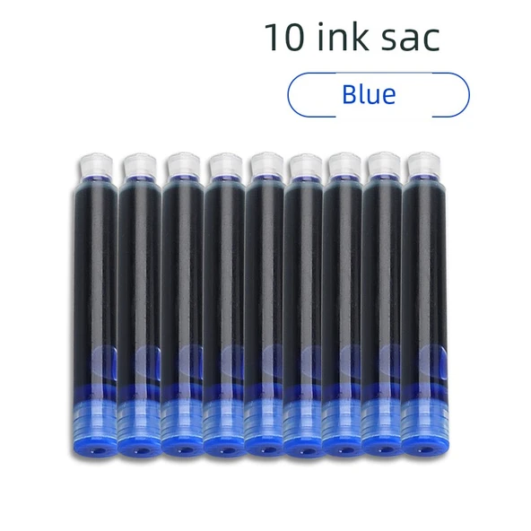 Sünger Tutma Yeri EF Uç 0.38mm Kaligrafi Kalemi - 10 Saf Mavi Mürekkep Torbası