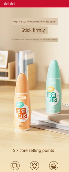 Deli Beyaz Yapıştırıcı - 30ml - Deneyim Paketi - Tek Şişe - Turuncu - 7