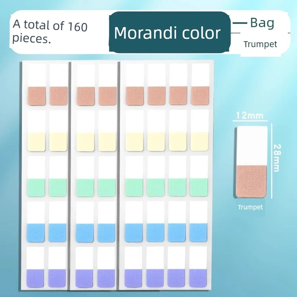 Morandi Renkli Yapışkan Notlar - Küçük, 1 Paket, 160 Parça