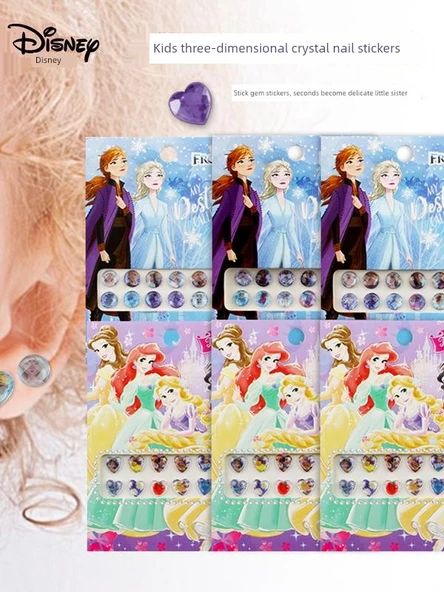 Prenses Sticker ve Küpe Seti - Disney Prenses Küpe 2 Tekrar Etmez - 2