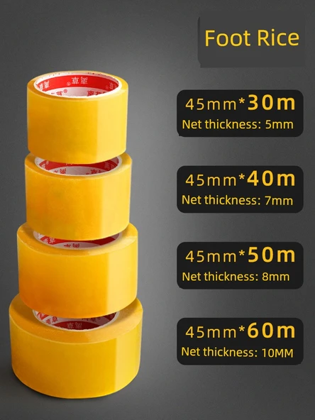 Şeffaf Paketleme Bandı 45mm x 100M - 5 Rulo (Çok Satan Model 1) - Resim 3