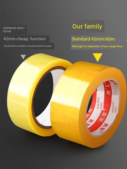 Şeffaf Paketleme Bandı 45mm x 100M - 5 Rulo (Çok Satan Model 1) - Resim 4