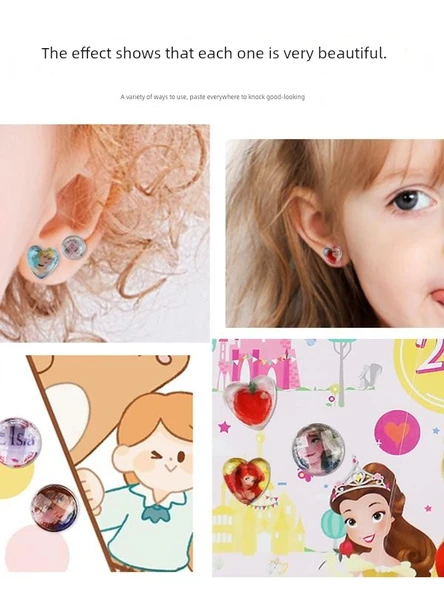 Prenses Sticker ve Küpe Seti - Rapunzel Küpe Yapıştır 2 Tekrar Etmez - 5
