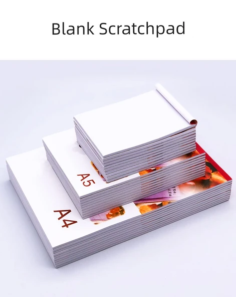 Beyaz Kağıt Not Defteri - A5 Orta Boy - 10 Paket - Resim 7