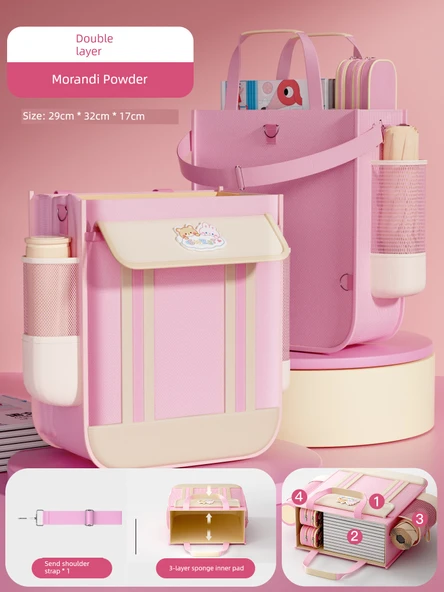 Oxford Kumaş El Çantası - Morandi Pudra (Model 2) + Çok Amaçlı Askı