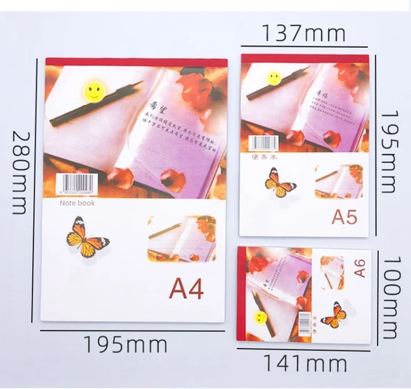 Beyaz Kağıt Not Defteri - A5 Orta Boy - 10 Paket - Resim 10