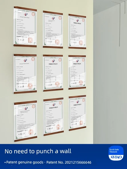 A3 Sertifika Kapağı Çerçevesi - Alüminyum Alaşım - Altın - Dikey - Tek Katmanlı - Resim 2