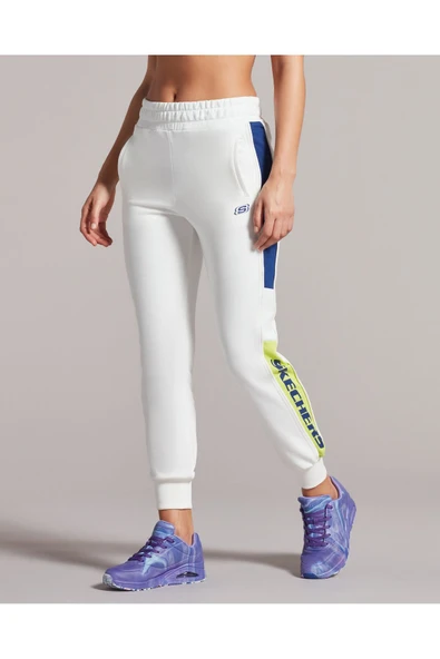 W Lw Fleece Color Block Jogger Sweatpant Kadın Beyaz Eşofman Altı S231050-100