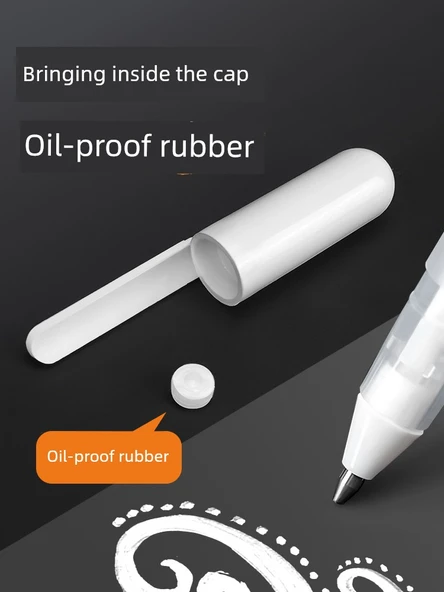 Beyaz Vurgulayıcı Kalem - Sanat Boyama - 1.0mm - 3