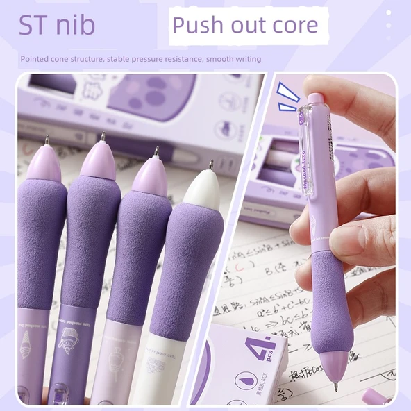Yumuşak Tutma 0.5mm Jel Kalem - 4 Taro (20 Yedek Mürekkep) - 6
