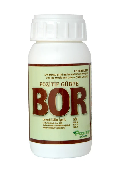 Borlu Çinkolu Bor Noksanlığında Şekil Düzgünlüğü Sağlar Çiçek Meyve Tutumu Polen Oluşumu 250cc
