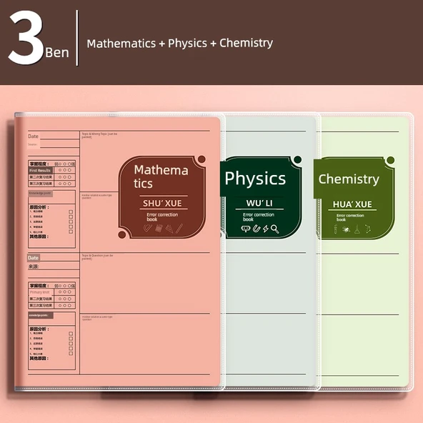 B5 Düzeltme Defteri - 3 Matematik/Fizik/Kimya