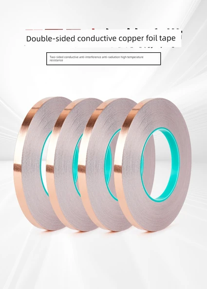 İletken Bakır Folyo Bant - 0.1mm Kalınlık x 10mm Genişlik x 25m Uzunluk - 5