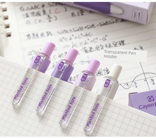 Yumuşak Tutma 0.5mm Jel Kalem - 4 Taro (20 Yedek Mürekkep) - 11