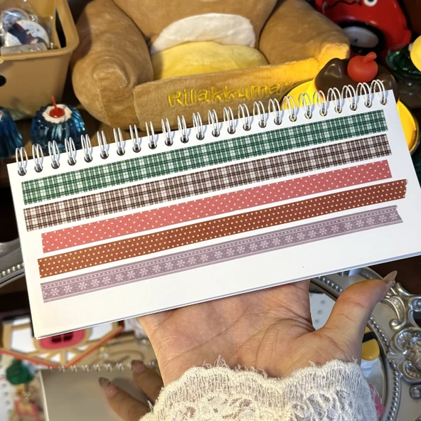 Sushi Evi Temalı Spiral Defter - 9 x 21cm - Rilakkuma - 6