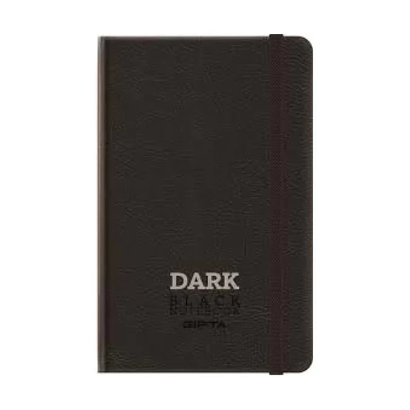 GIPTA DARK DERİ KAPAK SİYAH DEFTER 13x21 DÜZ 64 YAPRAK (2788)