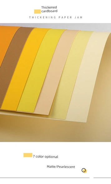 A2/4 Açık 8K Sarı Karton Kalınlaştırılmış DIY Kağıt - A2 (42*59.4cm) İpeksi Açık Sarı - 10 Sayfa - 9