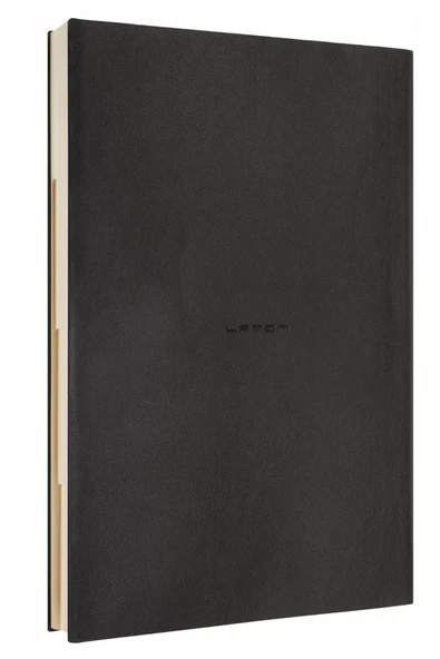 LATON AİNA A5 TARİHSİZ PLANLAYICI PREMİUM TERMO DERİ YUMUŞAK KAPAK DEFTER 14x21cm 368 SAYFA SİYAH - 2