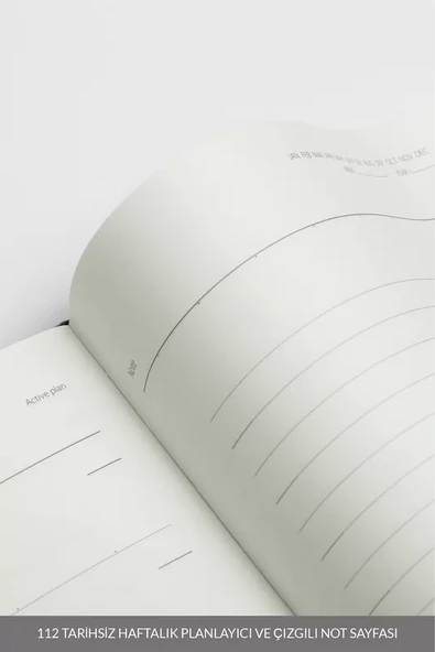 LATON UNELMA A5 TARİHSİZ PLANLAYICI PREMİUM TERMO DERİ YUMUŞAK KAPAK DEFTER 14x21cm 160 YAPRAK AÇIK GRİ - 3