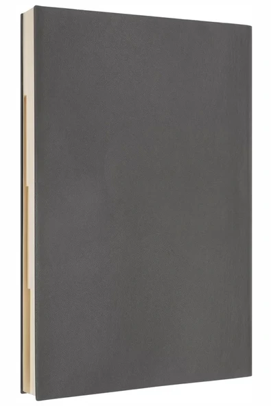 LATON AİNA A5 TARİHSİZ PLANLAYICI PREMİUM TERMO DERİ YUMUŞAK KAPAK DEFTER 14x21cm 368 SAYFA KOYU GRİ