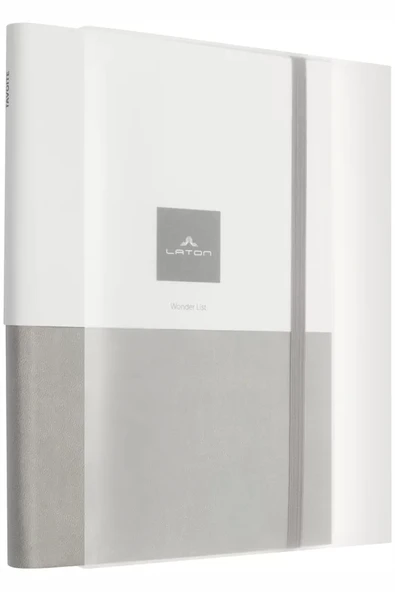 LATON TAVOİTE A5 TARİHSİZ PLANLAYICI TERMO DERİ YUMUŞAK KAPAK DEFTER 14x21cm 256 YAPRAK GRİ - 2