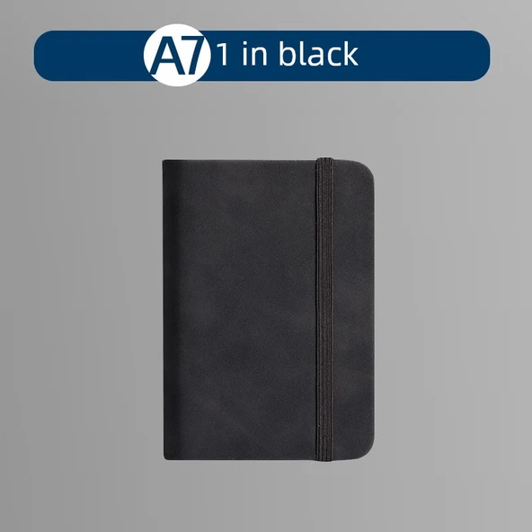 A7 Taşınabilir Cep Not Defteri - Siyah