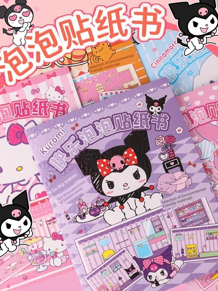 Bubbleslı Sticker Kitabı - 6 Paket [Culomi + Hello Kitty + Pudding Köpeği + Yugui Köpeği + Merlot + Pacha Köpeği] - Cımbızlı - 2