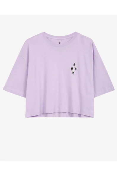 W Graphic Tee Crew Neck T-shirt Kadın Pembe Tshirt S231288-816