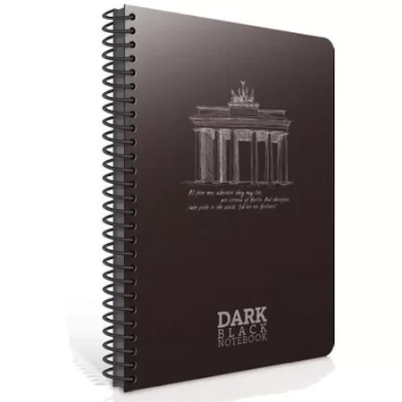 GIPTA DARK SERT KAPAK SİYAH DEFTER 19x26 DÜZ 80 YAPRAK (6711)