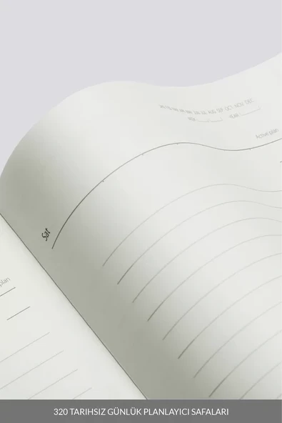 LATON AİNA A5 TARİHSİZ PLANLAYICI PREMİUM TERMO DERİ YUMUŞAK KAPAK DEFTER 14x21cm 368 SAYFA SİYAH - 5