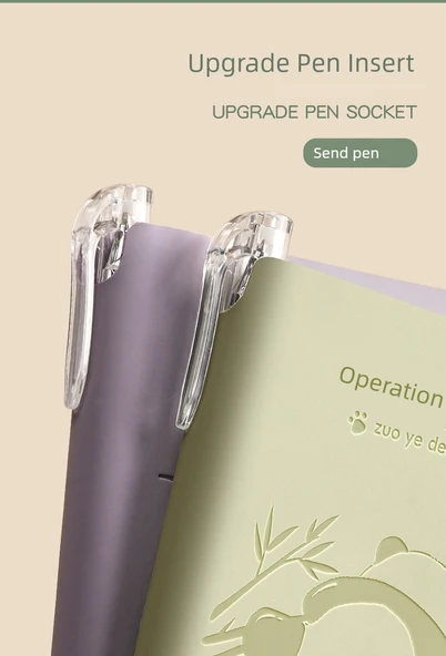 Cep Mini Defter - Yatay Çizgi - 4 Paket - Açık Yeşil, Mor, Pembe ve Mavi ile 4 Kalem - Resim 7