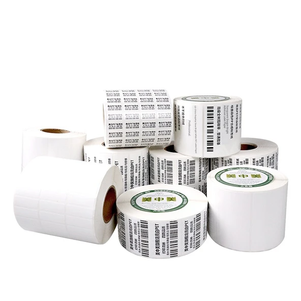 Parlak Beyaz PET Barkod Etiketi - 40x25 - 4000 Adet/Rulo - 2 Sıra - Resim 2