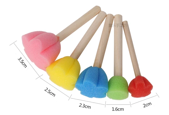 Sünger Boya Fırça Seti - 3cm Tek Fırça - 9