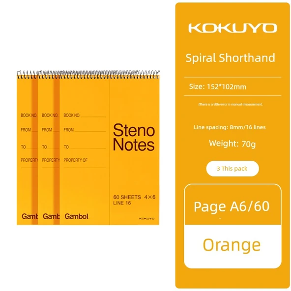 A6 Spiral Defter - [3 Paket] A6 (Toplam 180 Sayfa)