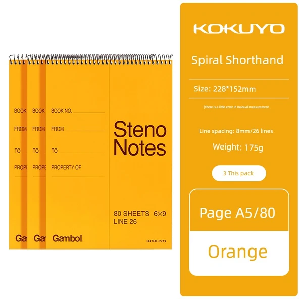A5 Spiral Defter - [3 Paket] A5 (Toplam 240 Sayfa)