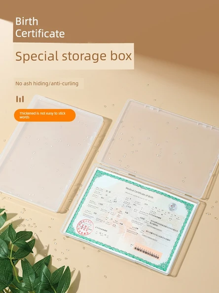 Doğum Belgesi Koruma Kapağı Depolama Kutusu - 2'li Paket - Doğum Belgesi Kutusu (Yazısız/Gri Değil) - 5