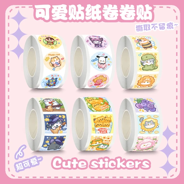 Sevimli Karikatür Çıkartmalar - Bonus Posta (Yıldız Kedi) - Resim 2