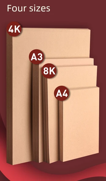 A4 Renkli Karton Kağıt - Açık Gri 180g/100 yaprak - 8