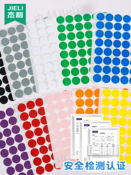 Karışık Renkli Nokta Çıkartmaları 25mm - 480 Adet - Resim 2