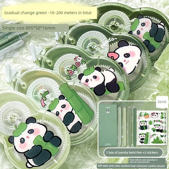 Panda Gradyan Düzeltme Bandı - Gradyan Yeşil - 10 Adet/200m Toplam/4 Torsiyon Kalem + 2 Çıkartma