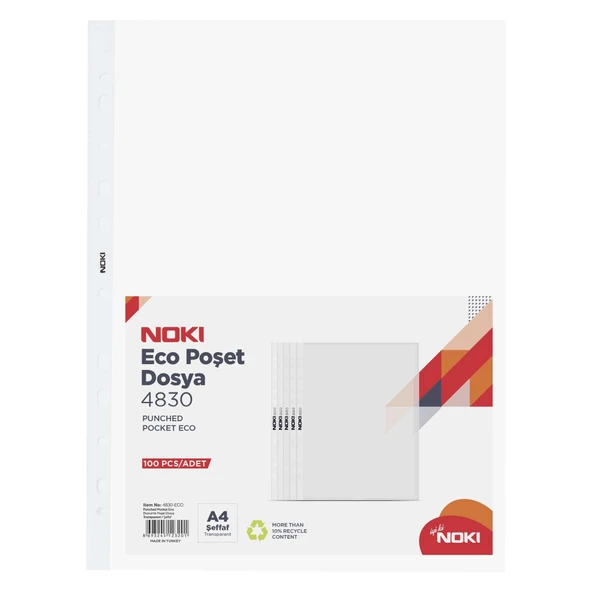 Noki Poşet Dosya Eco 100'lü Paket