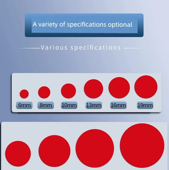 Kırmızı Nokta Çıkartmaları 100mm - 20 Adet - 7