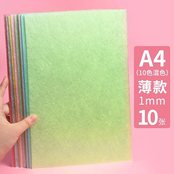 DIY El Yapımı Köpük Tahta Kağıdı - A4 Beyaz 1mm (10 Sayfa) - Model 2